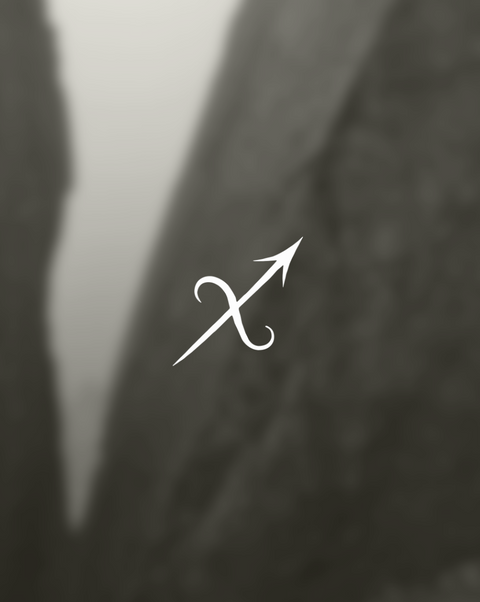 sagittarius symbol on abstract background shemana 