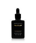 Black perfume bottle, Gold Shemana logo, Evolve, Elixire, dropper, 30ml, Black dropper